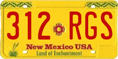 NM license plate 312RGS