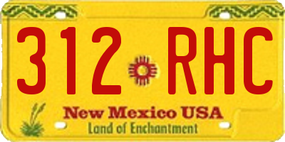 NM license plate 312RHC