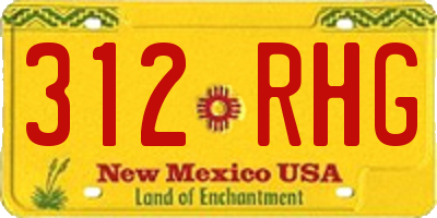 NM license plate 312RHG