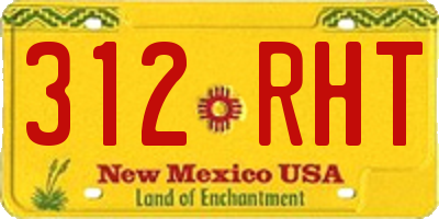 NM license plate 312RHT