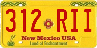 NM license plate 312RII