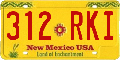 NM license plate 312RKI