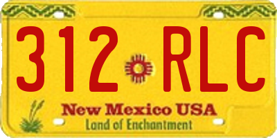NM license plate 312RLC