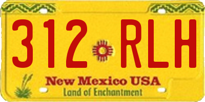 NM license plate 312RLH