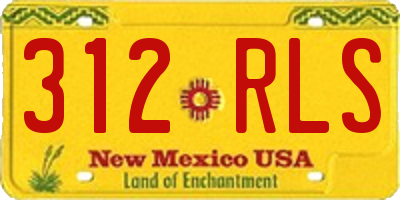 NM license plate 312RLS