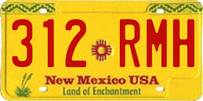 NM license plate 312RMH