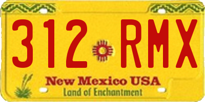 NM license plate 312RMX