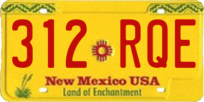 NM license plate 312RQE