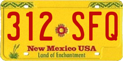 NM license plate 312SFQ