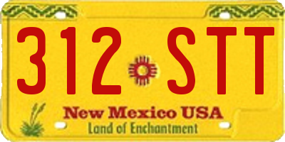NM license plate 312STT