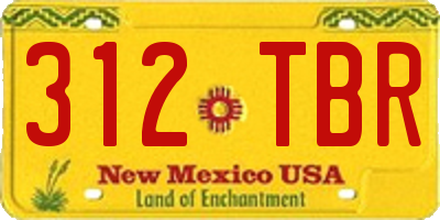 NM license plate 312TBR