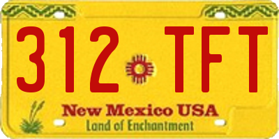 NM license plate 312TFT