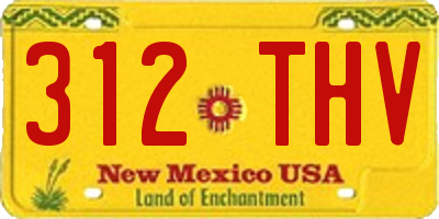 NM license plate 312THV