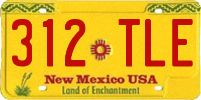 NM license plate 312TLE