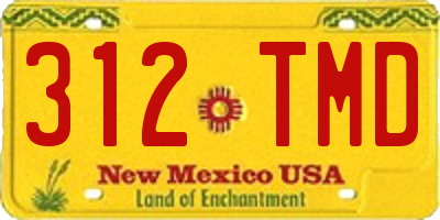 NM license plate 312TMD