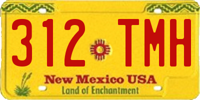 NM license plate 312TMH