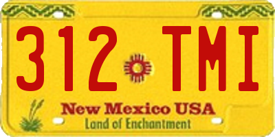 NM license plate 312TMI