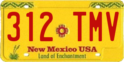 NM license plate 312TMV
