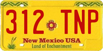 NM license plate 312TNP