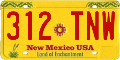 NM license plate 312TNW