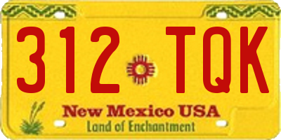 NM license plate 312TQK