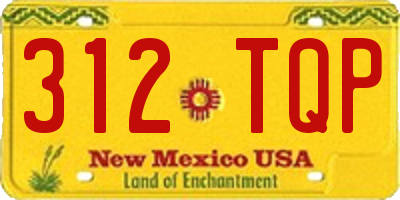 NM license plate 312TQP