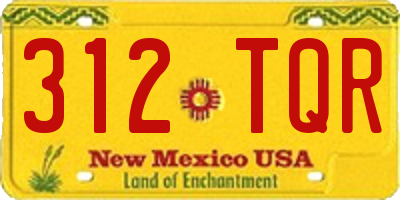 NM license plate 312TQR