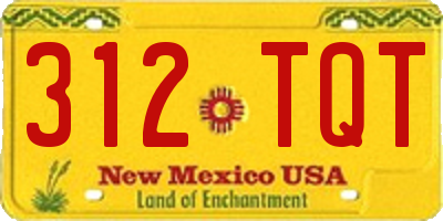 NM license plate 312TQT