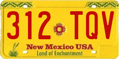 NM license plate 312TQV