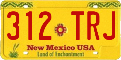 NM license plate 312TRJ