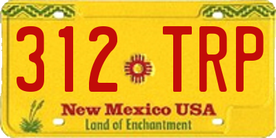 NM license plate 312TRP