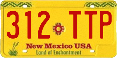 NM license plate 312TTP