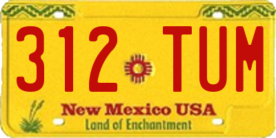 NM license plate 312TUM