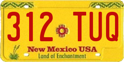 NM license plate 312TUQ