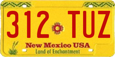 NM license plate 312TUZ