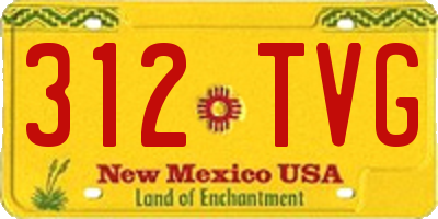 NM license plate 312TVG