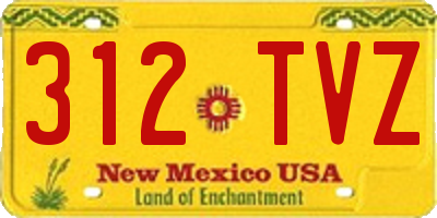 NM license plate 312TVZ