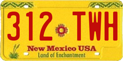 NM license plate 312TWH
