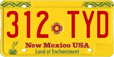 NM license plate 312TYD