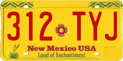 NM license plate 312TYJ