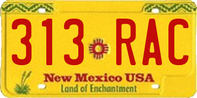 NM license plate 313RAC