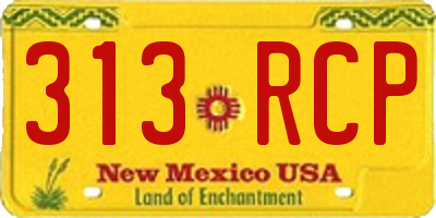NM license plate 313RCP