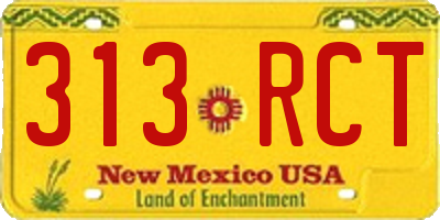 NM license plate 313RCT