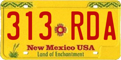 NM license plate 313RDA