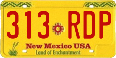 NM license plate 313RDP
