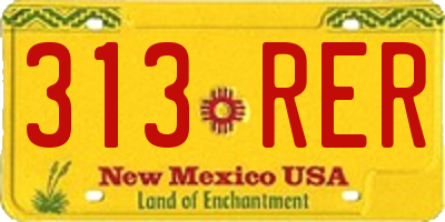 NM license plate 313RER