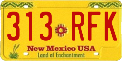 NM license plate 313RFK