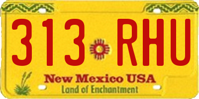 NM license plate 313RHU