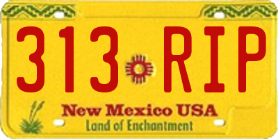 NM license plate 313RIP
