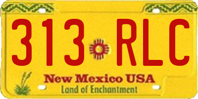 NM license plate 313RLC